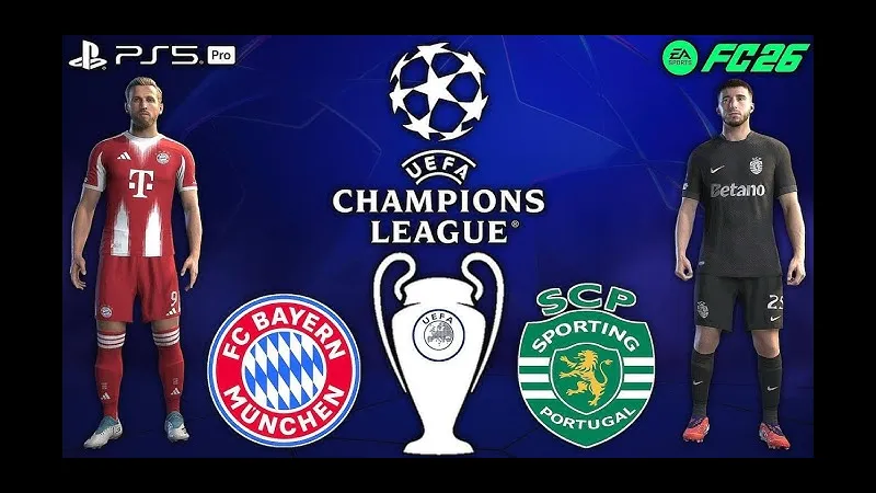 Cầu thủ của Bayern Munich vượt qua cầu thủ của Sporting CP trong trận đấu bóng đá Cầu thủ của Bayern Munich vượt qua cầu thủ của Sporting CP trong trận đấu bóng đá